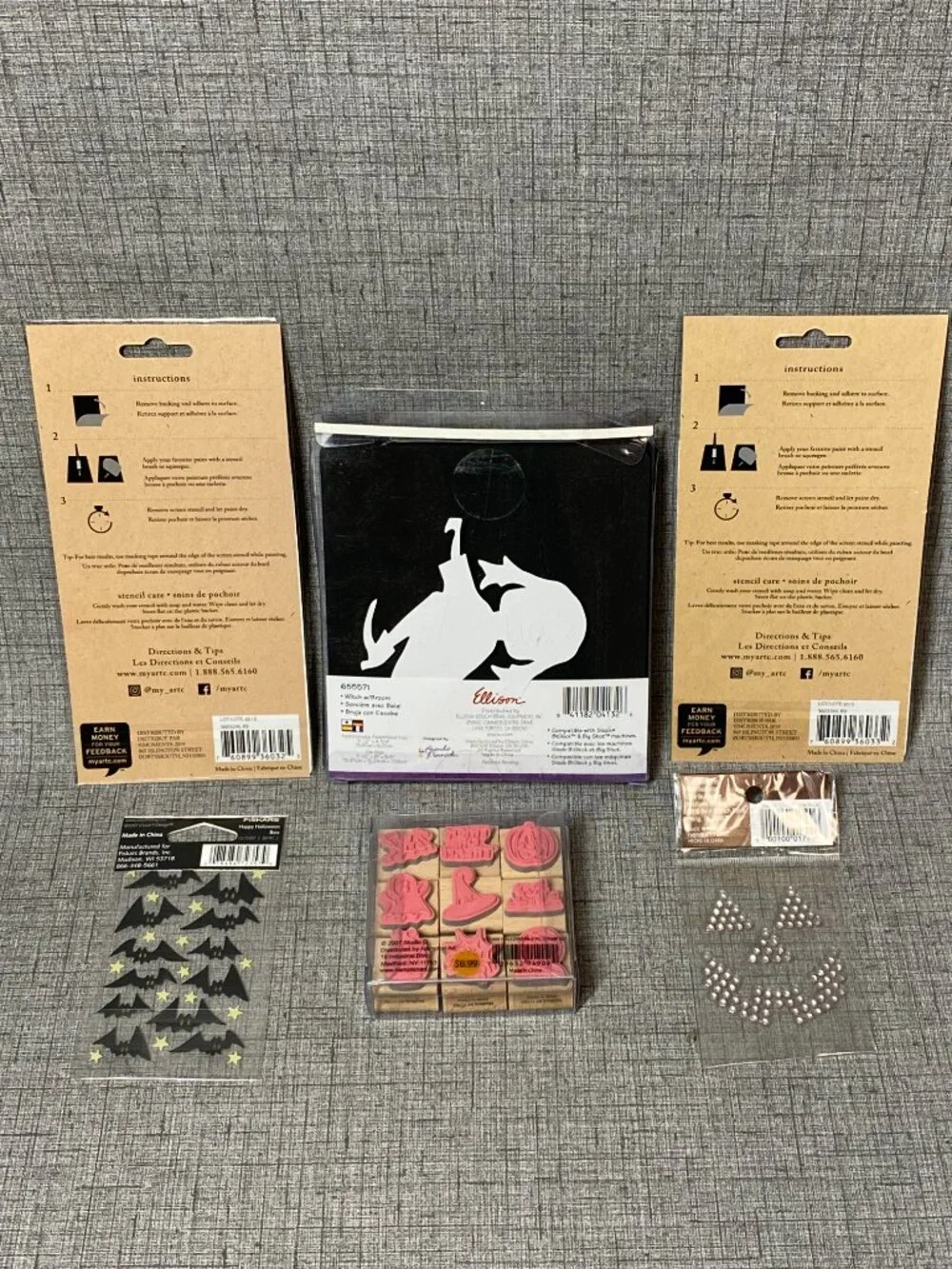 NEW Sizzix BigZ Die Witch with Broom Brenda Pinnick 655571 Bundle Lot Stamps